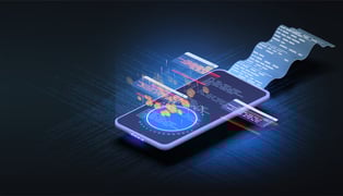 smartphone showing digital expense management